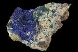 Sparkling Azurite and Malachite Crystal Cluster - Morocco #128160-1